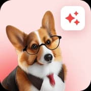 Mascote JusDocs - um cachorro da raça Welsh Corgi Pembroke, sentado de óculos e gravata vermelha Mascote JusDocs - um cachorro da raça Welsh Corgi Pembroke, sentado de óculos e gravata vermelha